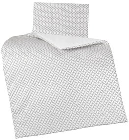 Set de pernă și plapumă pentru copii Bellatex rectangluri gri, 75 x 100 cm, 42 x 32 cm