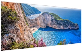 Tablou - Plaja Navagio, Grecia (120x50 cm)