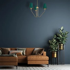 Lustră pe tijă VICTORIA 3xE27/60W/230V verde