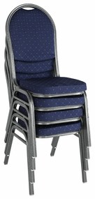Scaun, rabatabil, textil albastru închis/gri cadru, JEFF 2 NEW