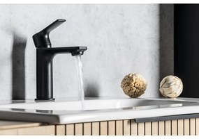 Baterie negru-mat pentru chiuvetă înaltă Pax – Sapho