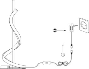 Lampă LED de masă ONLI TWIST LED/12W/230V 4000K 40 cm negru