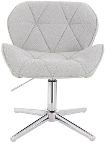 HR111CROSS Scaun Gri Boucle cu Bază Cromata