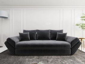Canapea extensibilă dumonde cu ladă de depozitare si sezut confortabil din spuma high-density, Loana Ambience Grey 250x100 cm