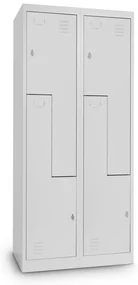 Dulap metalic Z, 80 x 50 x 180 cm, blocare, gri deschis - RAL 7035