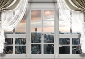 Fototapet - New York - privire prin geam (152,5x104 cm), în 8 de alte dimensiuni noi