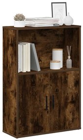 vidaXL Bibliotecă, stejar fumuriu, 60x24x85 cm, lemn prelucrat