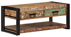 vidaXL Masuta de cafea multicolora 90x50x38 cm lemn masiv recuperat
