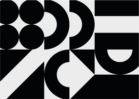 Tablou pe sticlă - Abstracție geometrică N⁰2 (70x50 cm)