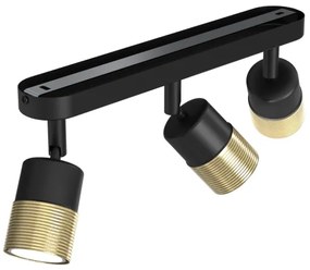 Spot MIZU 3xGU10/8W/230V negru/alamă