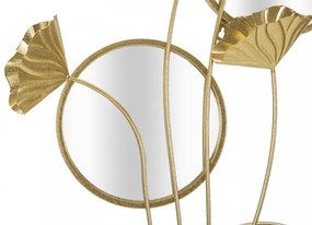 Oglindă decorativa aurie cu rama din metal, 67 x 8 x 87 cm, Triple Flux Mauro Ferreti