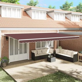 vidaXL Copertină retractabilă automat, maro, 600x300 cm