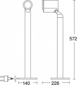 Lampă LED de exterior cu senzor STEINEL 058661 SPOT WAY 1xGU10/7W/230V IP44