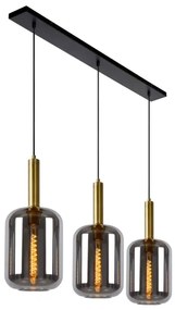 Lustră pe cablu Lucide 45494/03/65 JOANET 3xE27/40W/230V negru