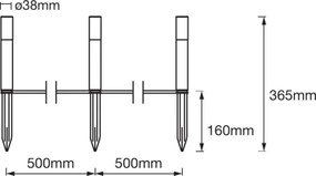 Ledvance - Set 3x LED RGBW lampă extensie LED/3,1W/230V IP65 Wi-Fi