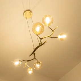 Lustră LED pe cablu Brilagi MISTEL 6xG9/3W/230V auriu