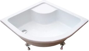 Ravak A217001020 - Cadă de duș în formă de sfert de cerc SABINA 90x90 cm albă