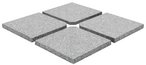 Placi de greutate umbrela, 4 buc., gri, 100 kg, granit, patrat 100 kg, nu