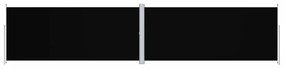 Copertina laterala retractabila, negru, 220x1000 cm Negru, 220 x 1000 cm