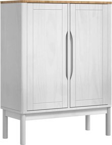 vidaXL Bufet FLORO Alb 70 x 30 x 70,5 cm Lemn de pin masiv