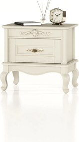 Noptieră lemn masiv Seraphia, 54 × 37 × 51 cm - Vanilla