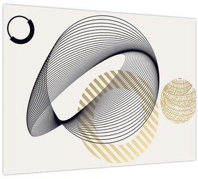 Tablou pe sticlă - Forme geometrice N⁰3 (70x50 cm)