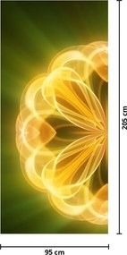 Fototapet pentru ușă - Flori galbene (95x205cm)