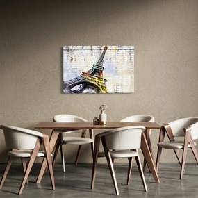 Tablou - Arta digitală a Turnului Eiffel (90x60 cm)