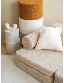 Canapea pentru copii maro deschis cu tapițerie din țesătură bouclé 132 cm Settee – Wigiwama