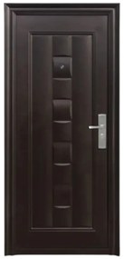 Usa metalica de exterior cu izolatie si vizor Novo Doors ND137 ,deschidere stanga dreapta, 1 yala, dimensiuni multiple,tabla 0.5/0.7 mm, balamale si