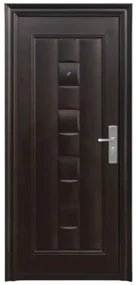 Usa metalica de exterior cu izolatie si vizor Novo Doors ND137 ,deschidere stanga dreapta, 1 yala, dimensiuni multiple,tabla 0.5/0.7 mm, balamale si