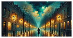 Tablou stradă romantică cu felinare