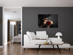 Tablou - Femeia cu flori (90x60 cm)