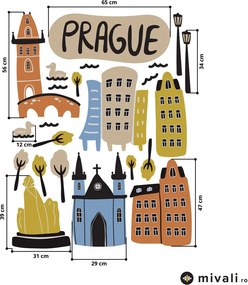 Autocolante de perete - Praga II.