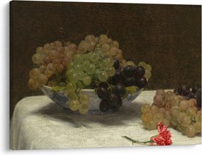 Tablou - Henri Fantin-Latour, Still Life with Grapes and a Carnation, reproducere (70x50 cm)