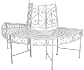 Bancă de grădină albă din metal Varda – Garden Pleasure