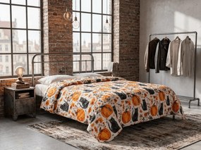 Cuvertura de pat CATS AND PUMPKINS, colorat Dimensiune: 170 x 210 cm