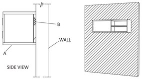Dulap TV montat pe perete, 180 x 30 x 30 cm, lemn masiv de tec 1, 180 x 30 x 30 cm
