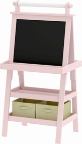 AIYAPLAY Tablă de Desen Dublă Pentru Copii 3-6 Ani, 59x48x118 cm, Roz | Aosom Romania
