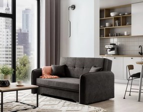 Canapea extensibila pentru 2 persoane LAINE, gri inchis