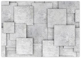 Tablou - Abstracție cu faianță de beton (70x50 cm)