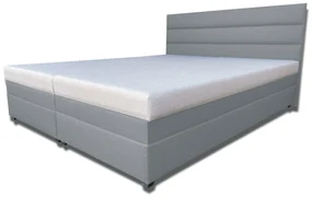 Pat matrimonial 160 cm Rebeka (cu saltele tip sandwhich) (gri deschis). 1030885