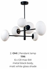 Lustra moderna cu 6 surse de lumina Omi negru