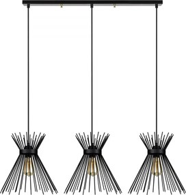 Lustra pendul cu 3 globuri negru alb homs ro180-11183