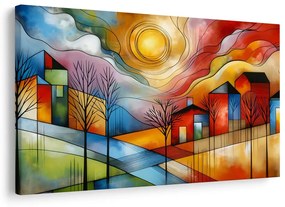 Tablou sat colorat