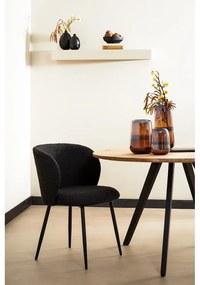 Scaun de sufragerie negru tapițat Elyna – Light &amp; Living