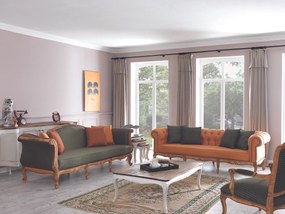 Canapea in stil clasic-modern vintage cadrul din fag si tapiterie din in 220/75/80cm