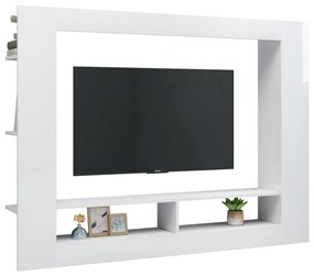 Comoda TV, alb extralucios, 152x22x113 cm, PAL 1, Alb foarte lucios