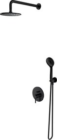 Sistem de dus incastrat Omnires Y cu baterie monocomanda finisaj negru semimat
