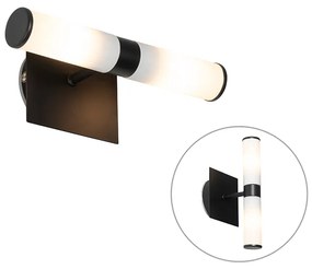 Lampa de perete moderna pentru baie neagra IP44 cu 2 lumini - Bath